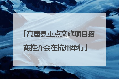 高唐县重点文旅项目招商推介会在杭州举行