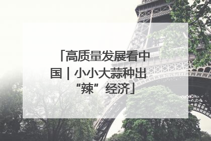 高质量发展看中国｜小小大蒜种出“辣”经济