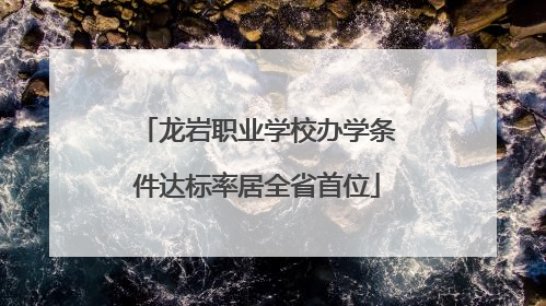 龙岩职业学校办学条件达标率居全省首位