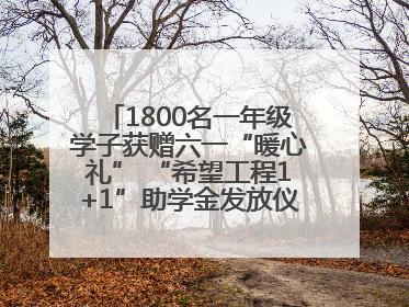 1800名一年级学子获赠六一“暖心礼” “希望工程1+1”助学金发放仪式在川举行