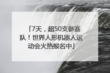 7天，超50支参赛队！世界人形机器人运动会火热报名中