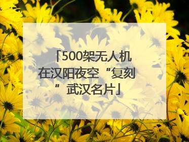 500架无人机在汉阳夜空“复刻”武汉名片